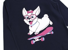 Name It dark sapphire/skateboarding dog top